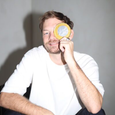 Jan Willem met euro